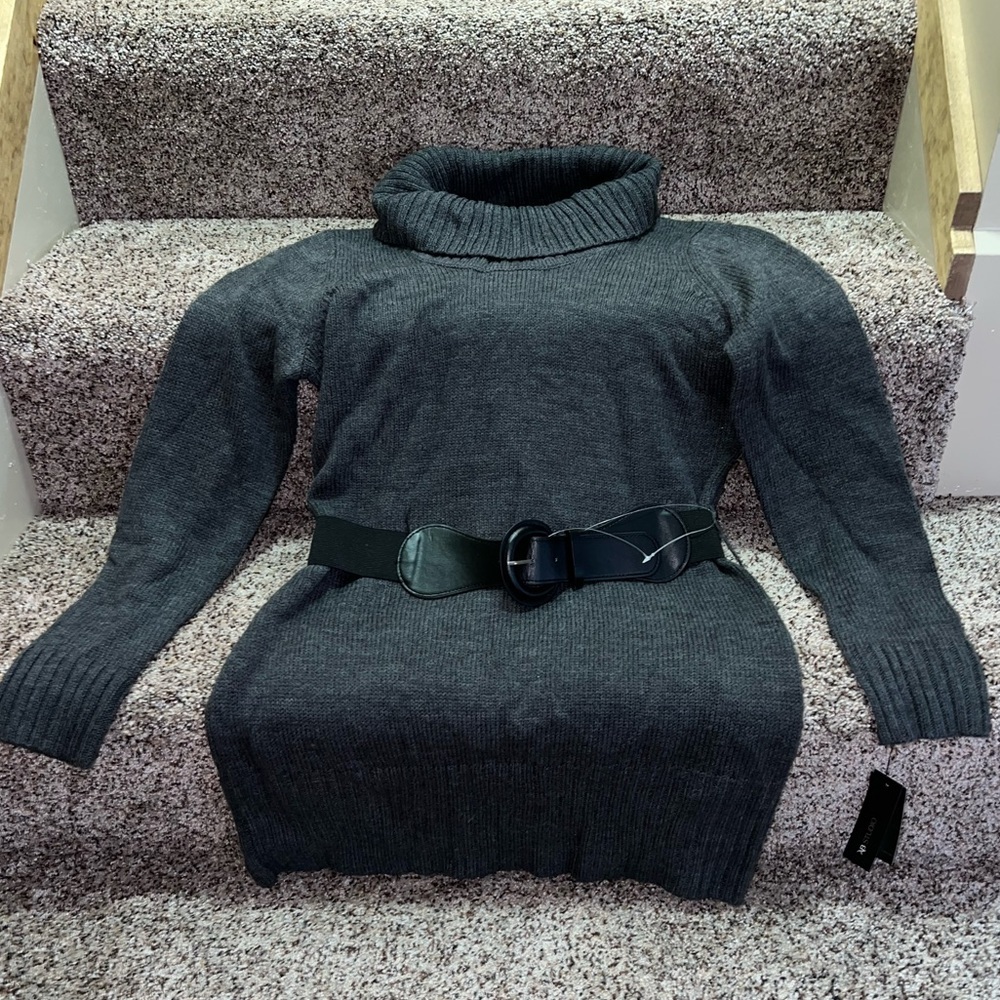 AB Studios Long Sweater with Belt